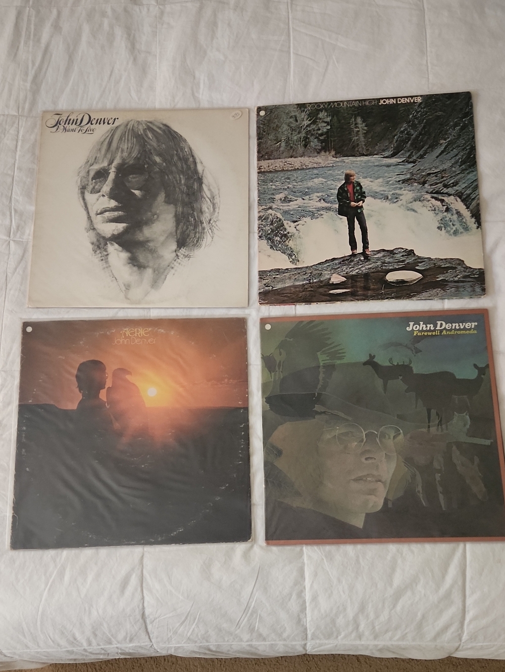 John Denver 4 Vintage Vinyl Record Set